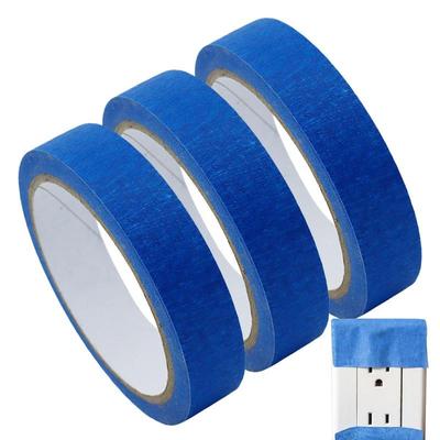 20M 3 Rolls Blue Painter Masking Tape For Painting Edges Trim Wall Ceiling Finishing Clean Release Trim Edge Painter's Tape