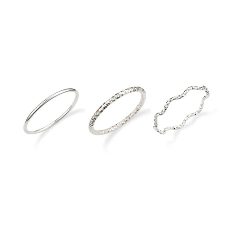 REINDEER OBJET Silver Ring Set_3 types