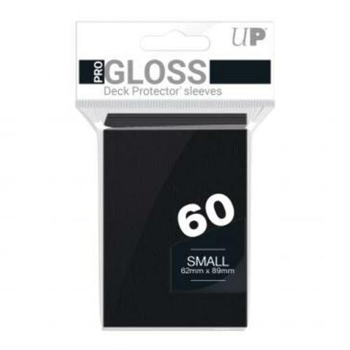 

Ultra Pro PRO-Gloss Small Deck Protector Sleeves, Black, 60 count, 82964
