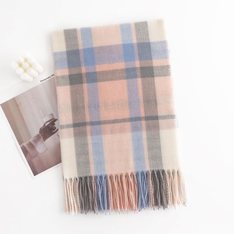 Fashion commuter imitation cashmere scarf Fashion versatile scarf Women's clear and simple scarf Warm and cold-proof shawl
