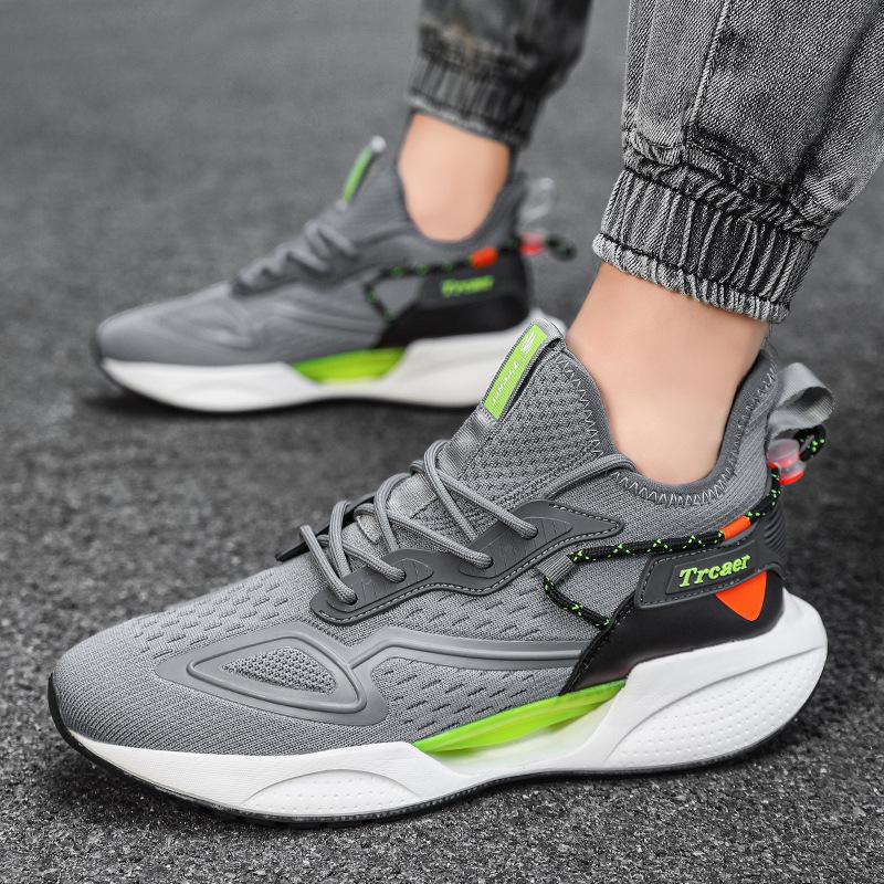 

Teen trend fashion casual trend shoes autumn 2025 new lightweight breathable hollow men s running shoes 46 серый