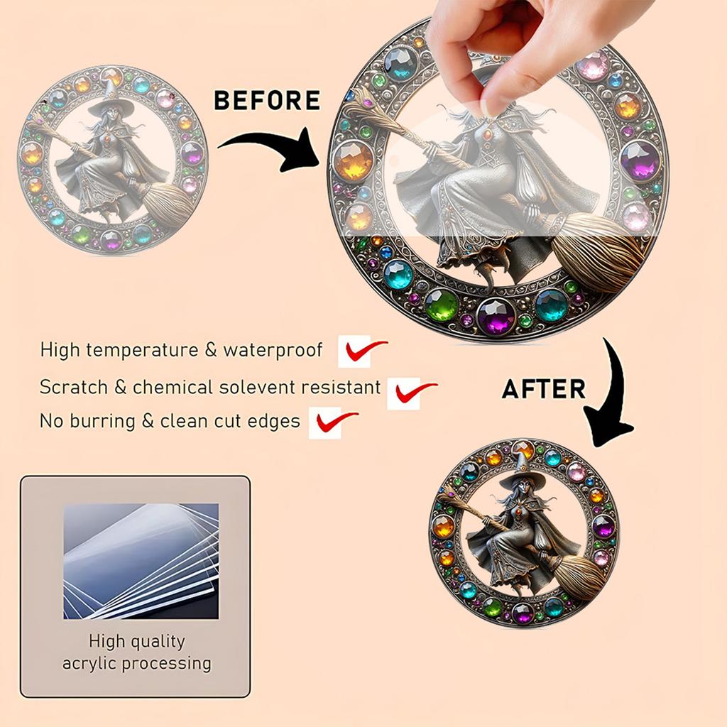 Halloween Decorative Pendant Window Sun Capture Decoration, As A Gift Decorative Pendant, Festive Atmosphere Pendant