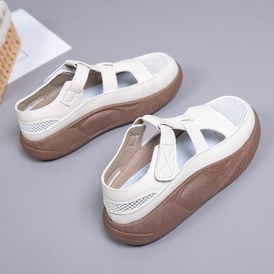 New Versatile Shoes, Women's Hollowed-out Anti-slip Casual Shoes, Breathable Thick-soled Sandals