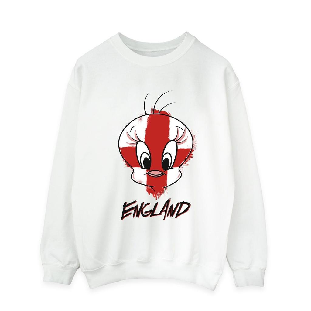 Looney Tunes Mens Tweety England Face Sweatshirt