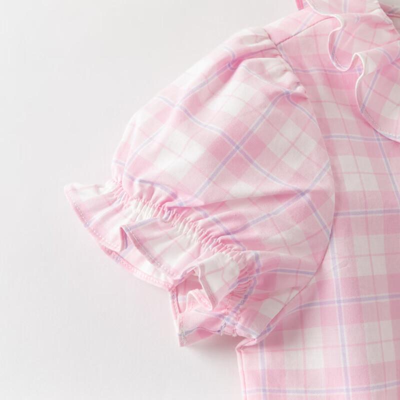 Dave & Bella Girls' Cotton Plaid Princess Dress
