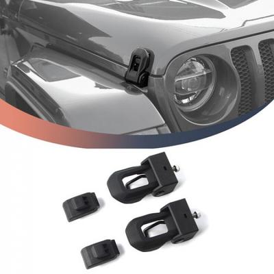 Pour Jeep Wrangler JK JL JT 2007-24 Noir Acier Attache Capot Kit Accessoires