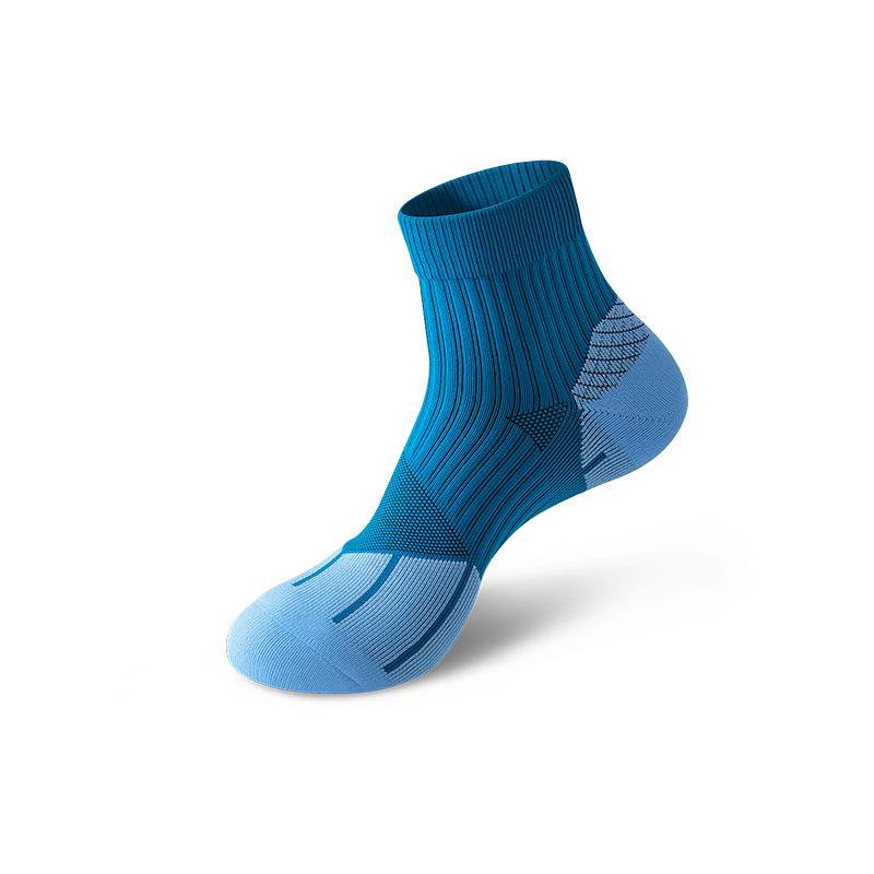 Men's Mid-Calf Performance Running Socks, Towel Bottom, Sweat-Absorbent, Shock-Absorbing, Ideal for Marathon, Hiking, and Mountaineering