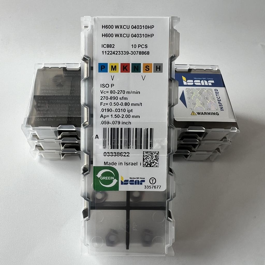 ISCAR / H600WXCU040310HP IC882 / Industrial Indexable Carbide Inserts 10 Pcs