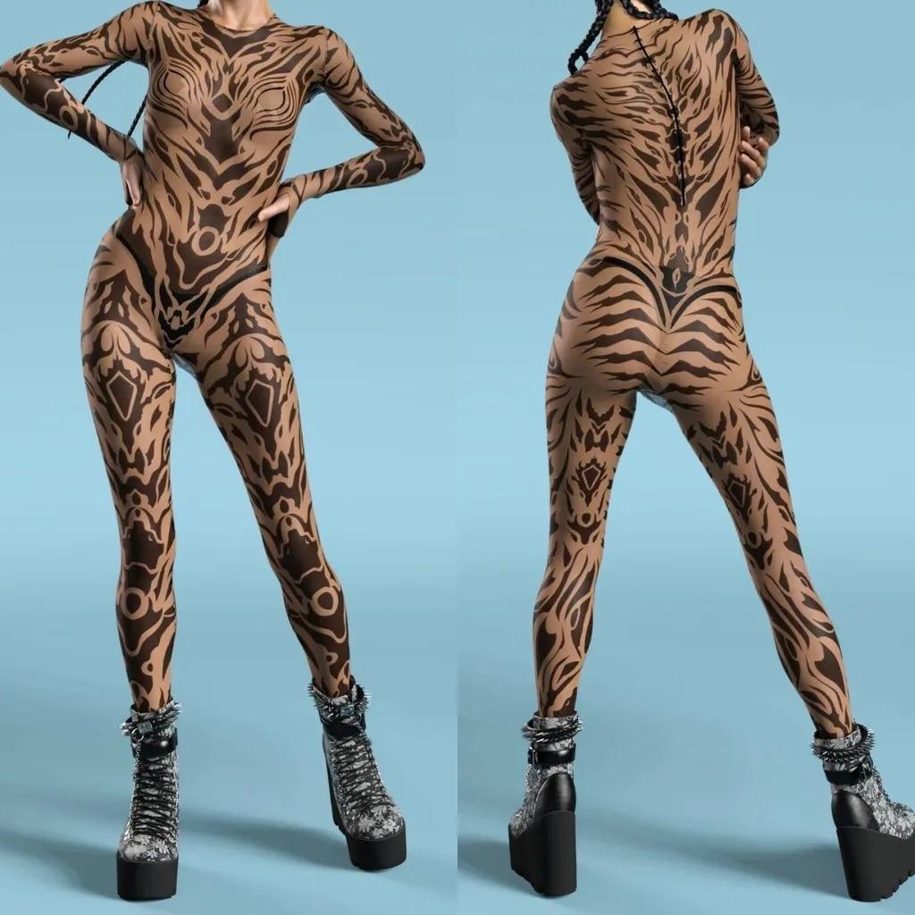 3D Digital Printing Stage Costumes for Adults Halloween Event Carnival Themed Party Cosplay Costume Role-playing Game Jumpsuit