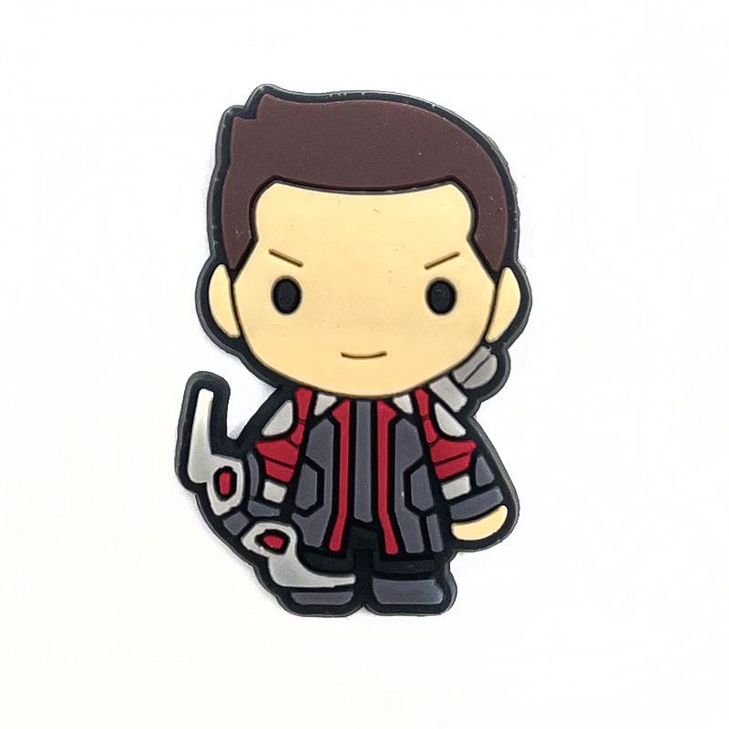 Marvel Series Croc Shoe Charms: Removable PVC Buckles for Holey Shoes