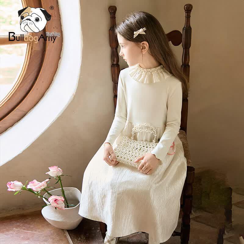 CHANZUIGOU Girls' Autumn Ruffle Princess Dress