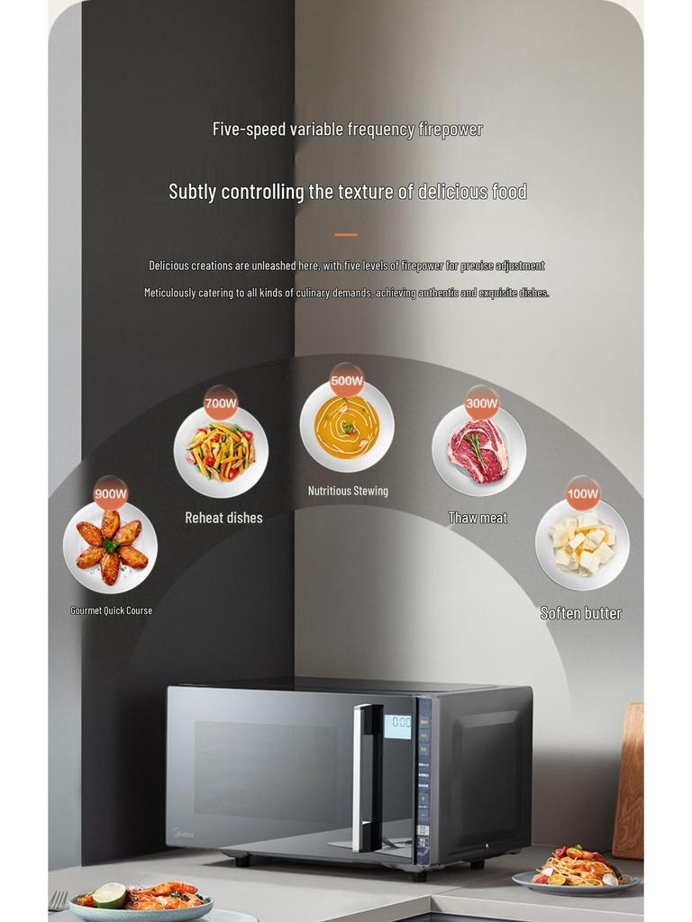 Midea PC23M8 Inverter Microwave and Oven Combo Black Flat Panel