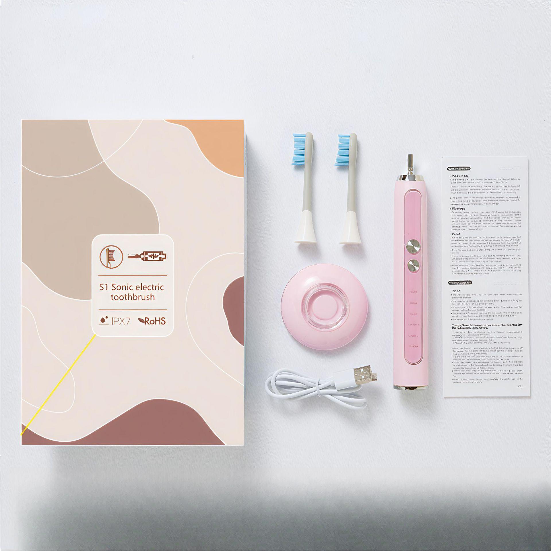 

Беспроводная зарядка звуковая зубная щетка умная пятискоростная водонепроницаемая мягкая щетина бытовая электрическая зубная щетка