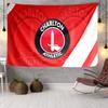 Charlton FC Wappen Wandteppich, Einzigartiger Design Wandteppich, Wanddekoration für Schlafzimmer, Wohnzimmer, Spielzimmer, Herzliche Fan-Feiertagsgeschenke