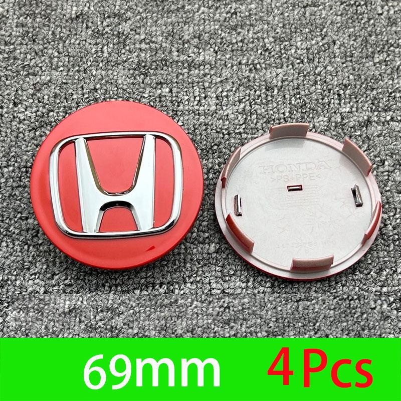 4Pcs Car Emblem Wheel Center Hub Cap Accessories For Honda Civic FIT Accord Prelude CRV 5th City CRZ CRX Jazz HRV Pilot Odyssey EFTXY1