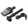 3.5mm Studio Recording Condenser Microphone with Volume Control Black Gaming Condenser Microphone with Desktop Tripod