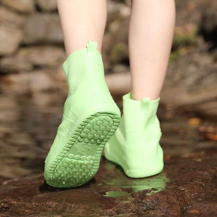 Unisex Wasserdichte Rutschfeste Silikon-Regenstiefelüberzieher - Schneefest, Verdickt, Verschleißfest, Mittelhoch.