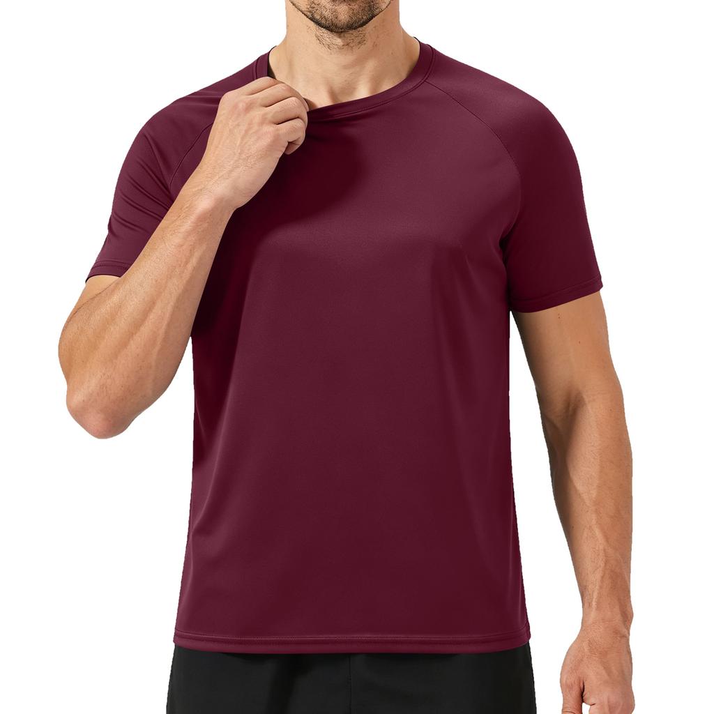 Men's Summer Round Neck Short Sleeved Men's Fitness Sports Short Sleeved