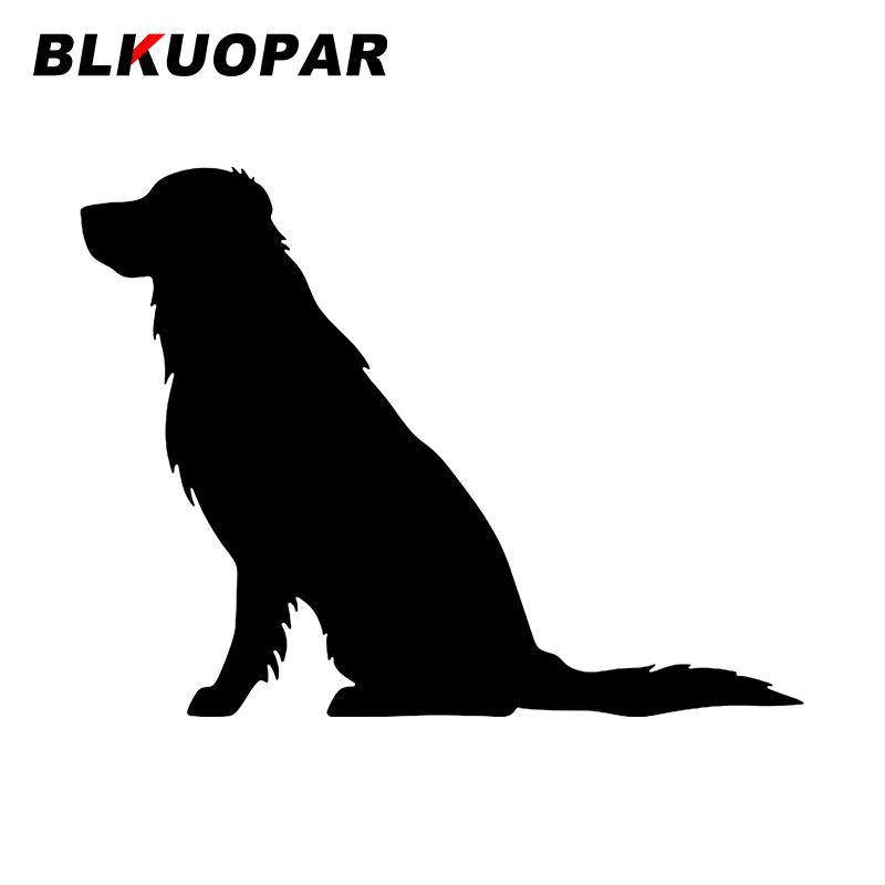 BLKUOPAR Golden Retriever Dog Silhouette Car Stickers Cute Animal Decal Sunscreen Die Cut Windshield Laptop Car Goods