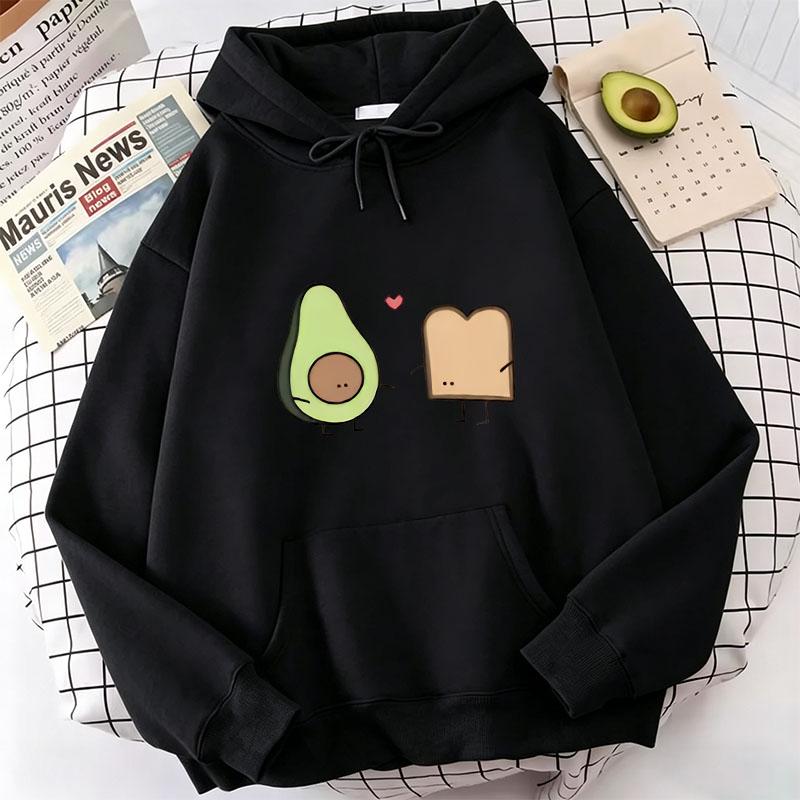 2026 Kawaii Avocado Love Print Hoodies Spring Autumn Winter Casual Hoodies Sweatshirts Men Women Pullovers with Pocket