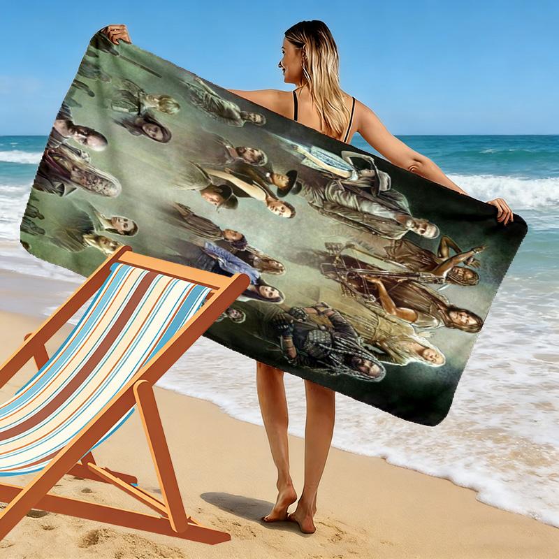 Survival Struggle Post-Apocalyptic World beach towel Outdoor camping beach swim Outdoor pool towel quick-drying swim towel Travel and vacation towels