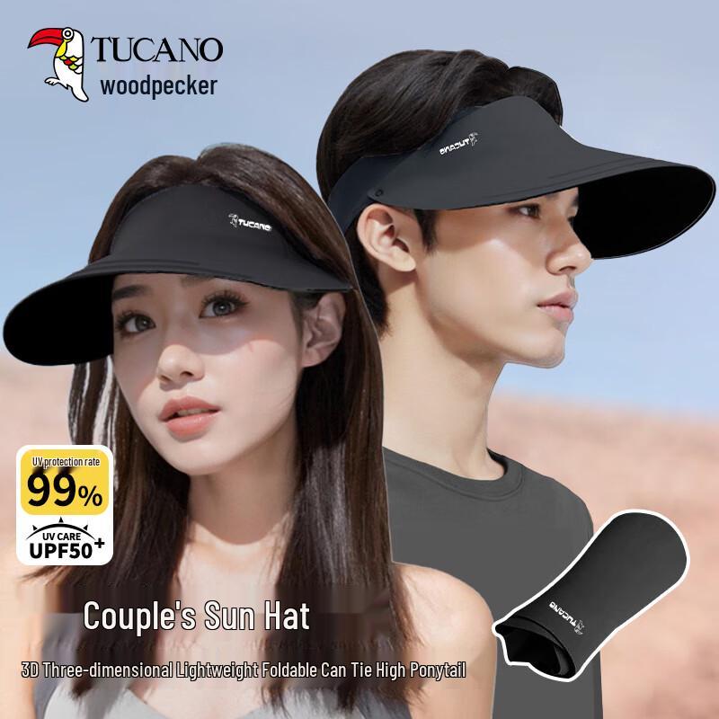 Unisex UPF50+ UV Protection Seamless Open Top Sun Visor One Size
