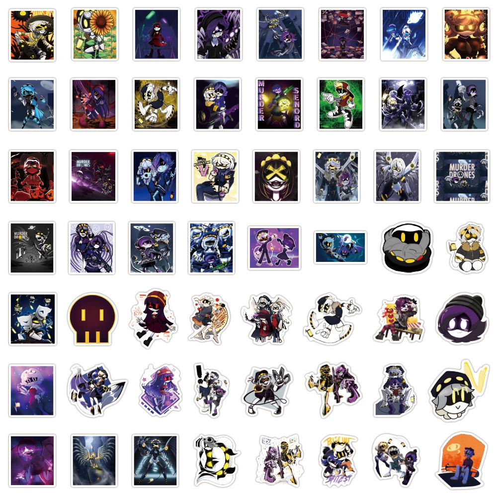 10/30/50/110pcs Anime Murder Drones Stickers Waterproof DIY Scrapbook Skateboard Cool Cartoon Graffiti Sticker Toys Gifts
