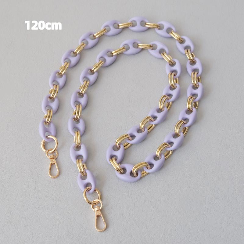New Fashion Woman Bag Accessory Detachable Candy Matte Acrylic Chain Cute Acrylic Luxury Strap Women Bag Shoulder Handle Chain