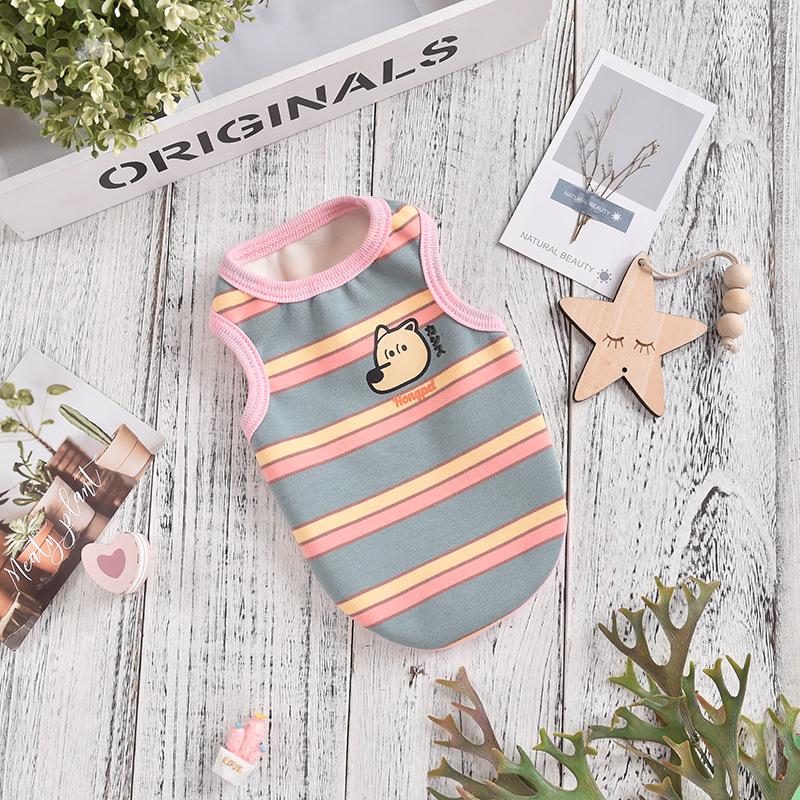 Colorful Striped Warm Vest for Pets - Autumn/Winter Style for Teddy, Pomeranian, Bichon, Cats, and Dogs