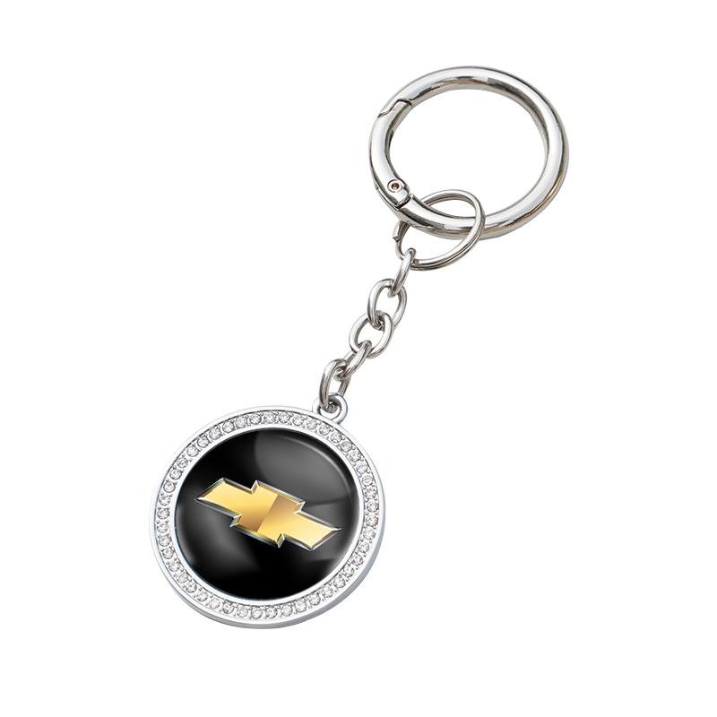 High Quality Car Logo Keychain Zinc Alloy Keyring For Chevrolet Bolt Spark Tahoe Z71 Aveo Impala Lacetti Malibu Sail SS Cruze SS