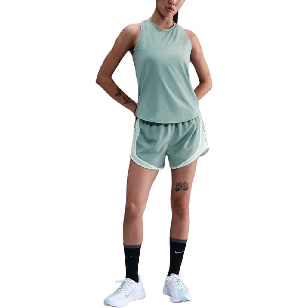 Nike Solid Color Slim Fit Sleeveless Top Women tops Green HQ0621017