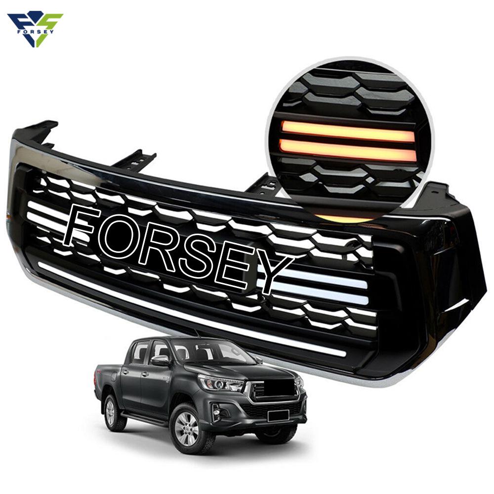 Hilux Revo Rocco 2018+ Front Bumper Grille with Lights