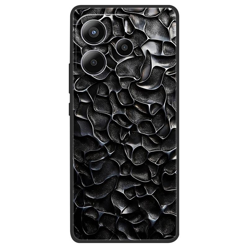 For Xiaomi Redmi Note 14 5G Case Soft TPU Marble Silicone Phone Cover for Coque Redmi Note 14 5G Global Cases Black Bumper Funda