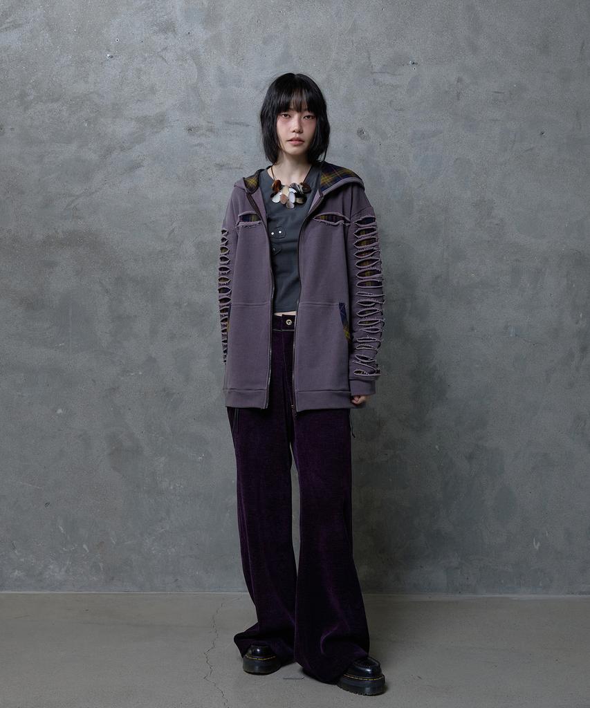 Seutillesseodi Zip T-Shirt Pants: Purple