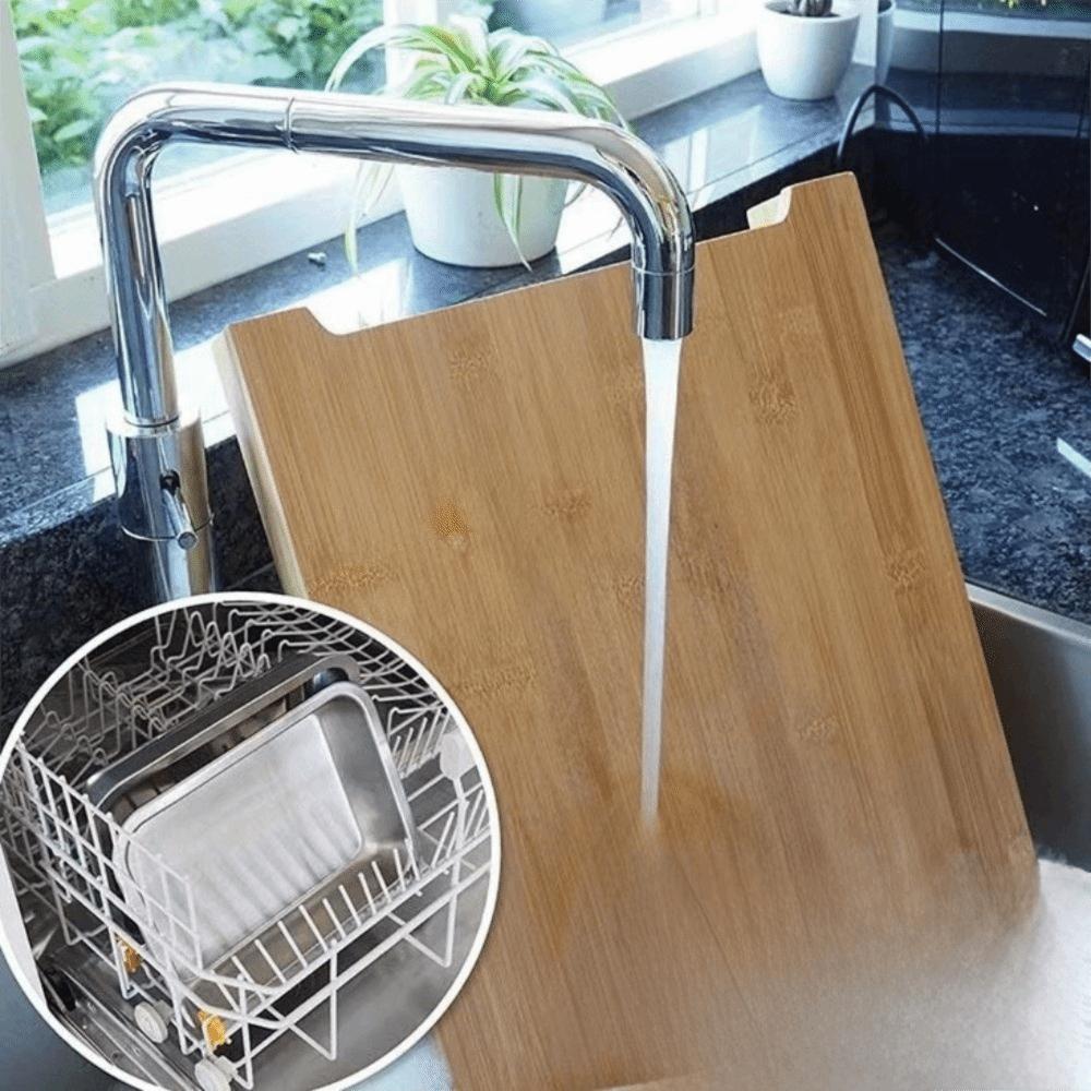 Thickened Wooden Cutting Board with Drawers Chopping Board Durable Bread Cutting Board  Charcuterie