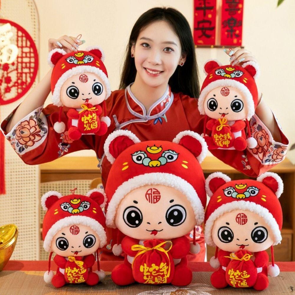 

Blessing Bag Snake Year Plush Toy Fu Character Lucky Snake Doll Plushies Girls