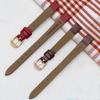 Genuine Leather Watch Bracelet Women  Fashion Watchband Wristwatches Mini Band 6mm 8mm 10mm 12mm 14mm Small Size Watch Strap Red
