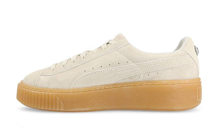 PUMA Платформа JEWEL Кожаные Повседневные Низкие Детские Скейтборд-Ботинки Экрю Подростки 365131-02 39
