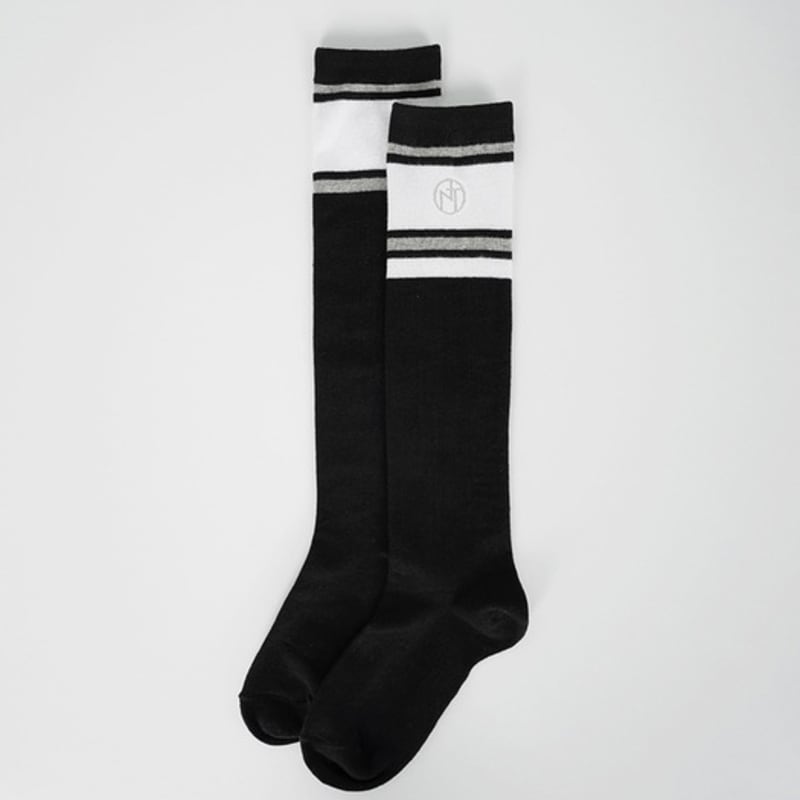 Nitina Fake Logo Knee Socks BK