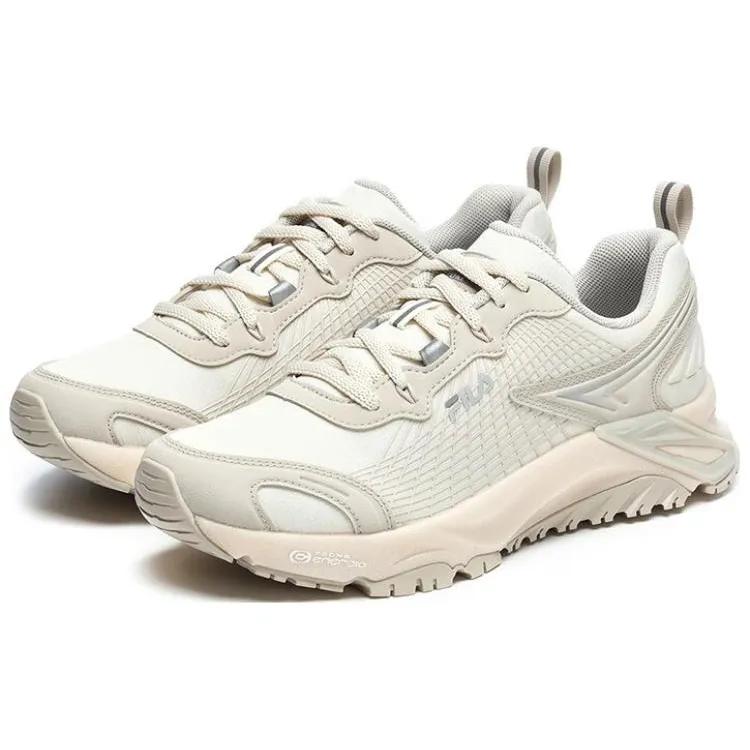 Fila LYNX Wygodne Tekstylne , Skórzane Niskie Codzienne Buty do Biegania Damskie Beżowe (Dla obu płci) Buty do biegania A12W241205FAW