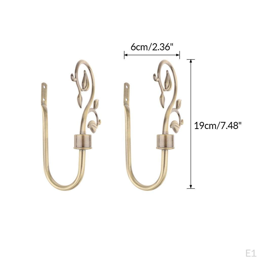 Metal Leaf Curtain Hook Window Drapery Tieback Hanger