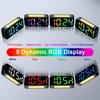 Digital Alarm Clock RGB Dimmable Desk Clock Dual Alarm Bedside Clock with Night Light,Snooze