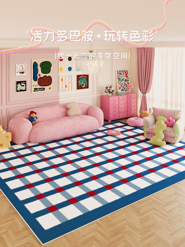 Dopamine Color Bedroom Decor Pink Carpet Large Area Carpets for Living Room Fluffy Soft Children's Mat Thick Plush Cloakroom Rug