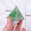 Natural Crystal Stone Pyramid Statue USB Night Light Reiki Orgone Pyramid Lamp Amulet Sculpture for Home Office Decoration