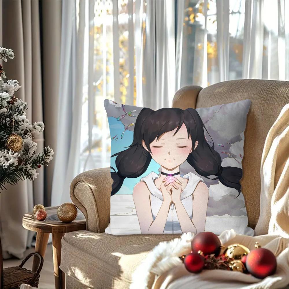 Weathering With You Animation Pillow Case Square Pillow Bedroom Sofa Leisure ComfortCushionCar Living Room Home Decoration 40X40