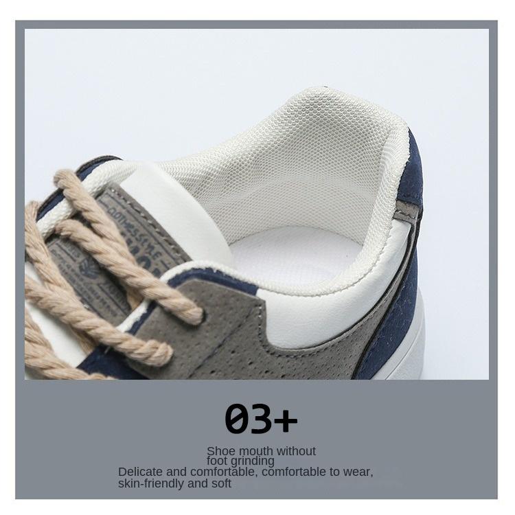Men's Shoes Summer Breathable Small White Shoes Men's Trend All Matching Cloth Shoes Thick Sole Sports Casual Board Shoes Fashion Shoes