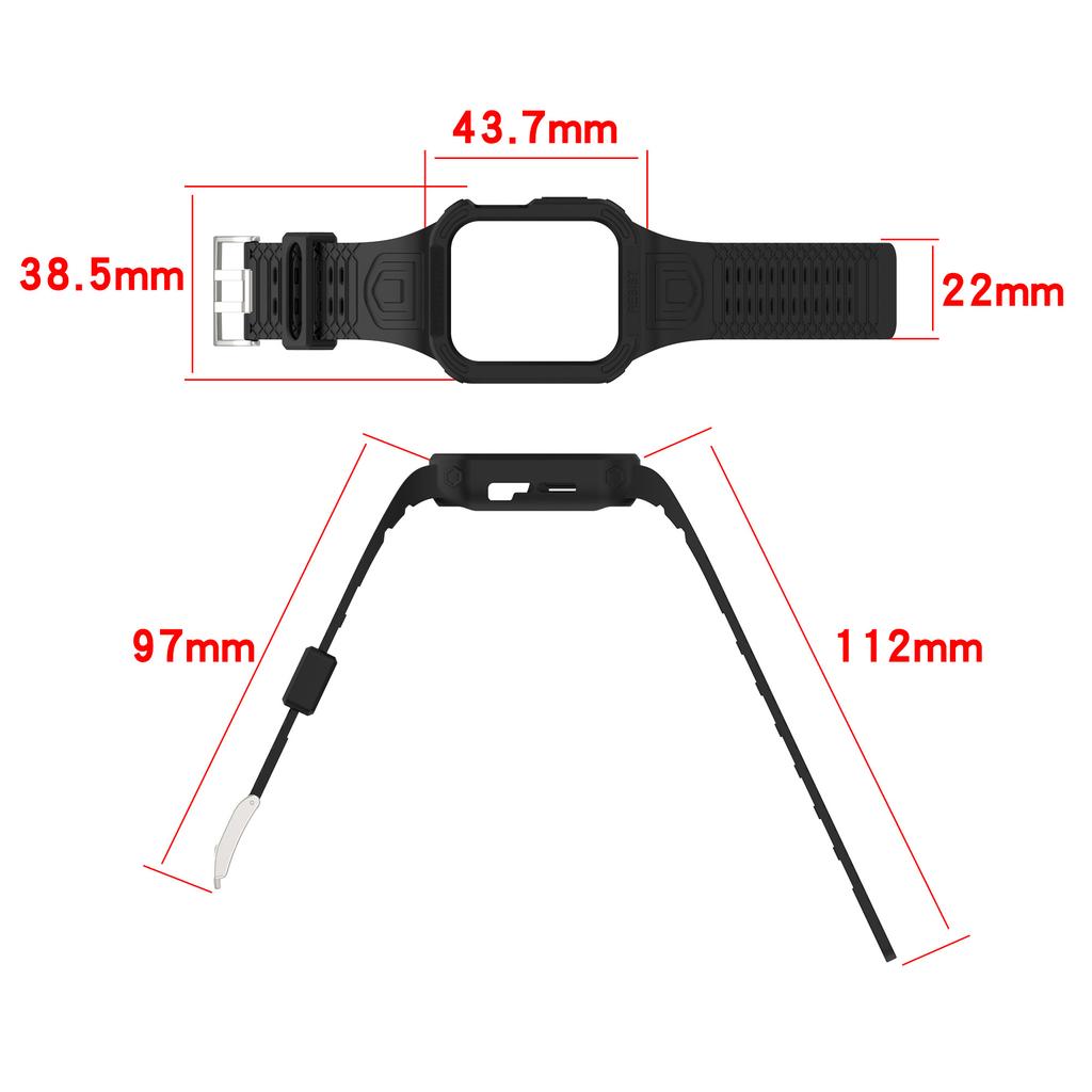 Měkké silikonové pouzdro Heroland + řemínek pro Apple Watch řemínek 38MM 40MM 41MM 42MM 44MM 45MM 49MM náramek iWatch Series 1-8 Ultra Bands