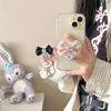 Lace Bow, Rhinestone Love Pendant, Mobile Phone Airbag Bracket, Light Luxury Women'S Model, Paste-Type, Retractable For Watching Dramas