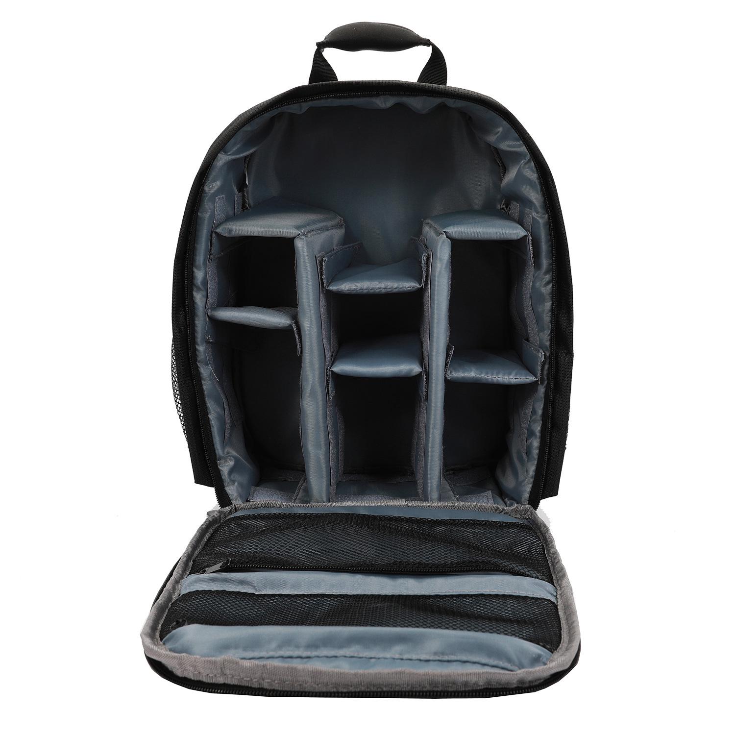 

Водонепроницаемый, износостойкий рюкзак для зеркальной камеры с многослойным отделением для хранения объективов 33cm*26cm*12.5cm серый