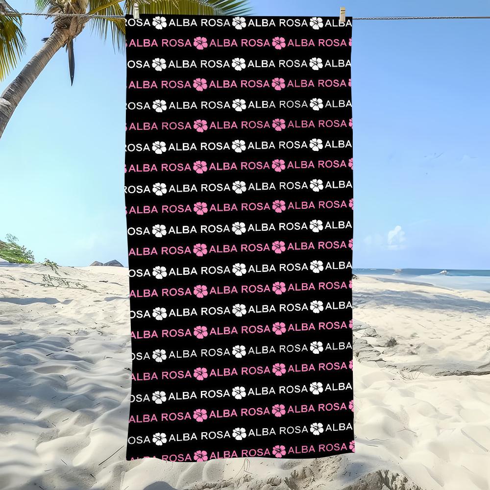 Fashion Print A-ALBA ROSA Towel Beach Oversized Soft Ultra Absorbent Quick Drying Large Pool Travel Camping Bathroom STJ40x70CM